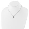 16" Sterling Silver Rhodium-plated Diamond Mom Necklace