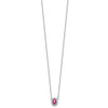 18" 14k White Gold Diamond and Oval Ruby 18 inch Necklace PM9948-RU-008-WA-18