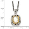 18" Shey Couture Sterling Silver with 14K Accent 18 Inch Antiqued Mother Of Pearl Necklace QTC1099