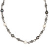 18" Shey Couture Sterling Silver 18 Inch Antiqued 8-8.5mm Freshwater Cultured Black and White Pearl Necklace