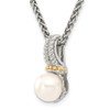 18" Shey Couture Sterling Silver with 14K Accent 18 Inch 8-9mm Freshwater Cultured Pearl Necklace