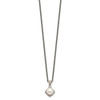 18" Shey Couture Sterling Silver with 14K Accent 18 Inch Freshwater Cultured Pearl and Diamond Necklace