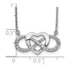 18" 10k White Gold Diamond Infinity Heart 18 inch Necklace