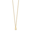 18" 10K Yellow Gold Cutout Letter E Initial Necklace