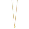 18" 10K Yellow Gold Cutout Letter F Initial Necklace