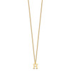 18" 10K Yellow Gold Cutout Letter H Initial Necklace