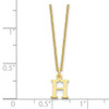 18" 10K Yellow Gold Cutout Letter H Initial Necklace