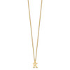 18" 10K Yellow Gold Cutout Letter K Initial Necklace