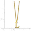 18" 10K Yellow Gold Cutout Letter L Initial Necklace