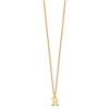 18" 10K Yellow Gold Cutout Letter R Initial Necklace