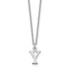 18" 10K White Gold Cutout Letter Y Initial Necklace