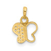14K Yellow Gold Polished CZ Butterfly Pendant YC1570
