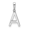 14K White Gold Diamond Letter A Initial Pendant PM9798A-007-WA