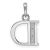 14K White Gold Diamond Letter D Initial Pendant YC1541WD