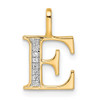 14K Yellow Gold Diamond Letter E Initial Pendant PM8365E-003-YA
