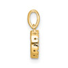 14K Yellow Gold Diamond Letter G Initial with Bail Pendant