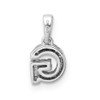 14K White Gold Diamond Letter G Initial with Bail Pendant