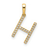 14K Yellow Gold Diamond Letter H Initial Pendant PM9798H-008-YA