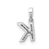 14K White Gold Diamond Letter K Initial with Bail Pendant