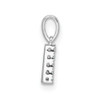 14K White Gold Diamond Letter L Initial with Bail Pendant