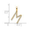 14K Yellow Gold Diamond Letter M Initial Pendant PM9798M-009-YA