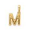 14K Yellow Gold Diamond Letter M Initial with Bail Pendant