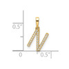 14K Yellow Gold Diamond Letter N Initial Pendant PM9798N-008-YA