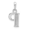 14K White Gold Diamond Letter P Initial Pendant YC1541WP