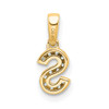 14K Yellow Gold Diamond Letter S Initial with Bail Pendant
