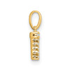 14K Yellow Gold Diamond Letter T Initial with Bail Pendant