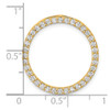 14K Yellow Gold 3/4ctw Diamond Circle Chain Slide Pendant