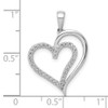 10k White Gold 1/10ctw Diamond Heart Pendant PM4921-010-1WA