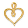 10K Yellow Gold 1/20ctw Diamond Heart and Infinity Pendant