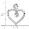 10k White Gold 1/20ctw Diamond Heart and Infinity Pendant