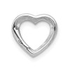 10k White Gold .01ctw Diamond Heart Chain Slide Pendant
