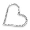 10K White Gold 1/6ctw Diamond Heart Chain Slide Pendant