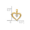 10K Yellow Gold AA .02ctw Diamond Heart Pendant