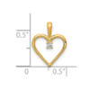 10K Yellow Gold AA .03ctw Diamond Heart Pendant