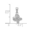 10k White Gold .01ctw Diamond Butterfly Pendant