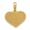 14K Yellow Gold Polished Stars on Heart Pendant