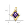 10k Yellow Gold Amethyst and Diamond Pendant PM7033-AM-001-1YA