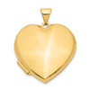 10K Yellow Gold 21mm Heart Domed Plain Locket Pendant