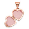 14k Rose Gold 10mm Plain Heart Locket Pendant