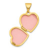 14K Yellow Gold Heart 13mm Locket Pendant