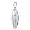 14k White Gold Domed Heart Locket Pendant