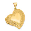 14K Yellow Gold Fancy Heart Locket Pendant