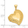 14K Yellow Gold Fancy Heart Locket Pendant