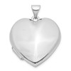 14k White Gold Polished Heart-Shaped Domed Locket Pendant