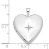 14K White Gold 20mm Diamond Heart Locket Pendant