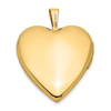 14K Yellow Gold 20mm Enamel Rose Heart Locket Pendant